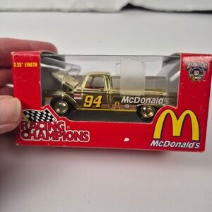 Vintage 1998 McDonalds NASCAR #94 Bill Elliott Gold Truck Diecast Box